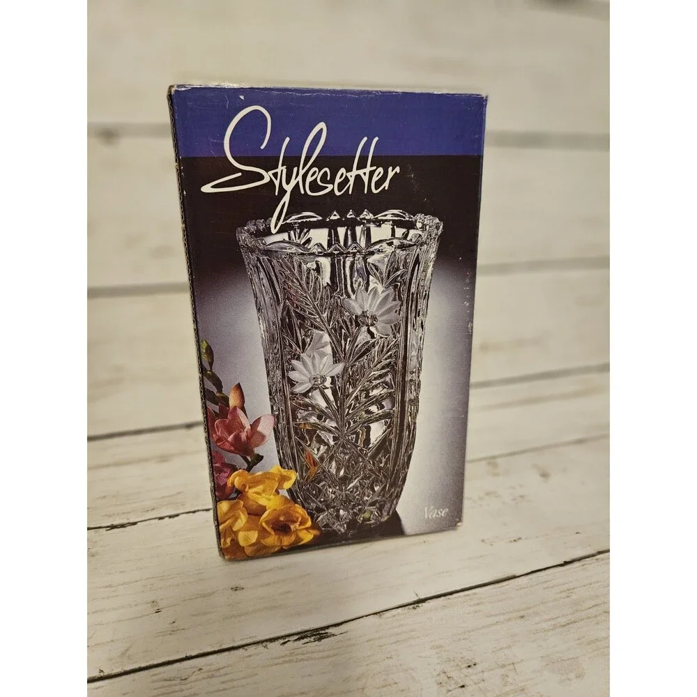 Vase Stylesetter 24% Full Lead Crystal Style 302808 Margaret  7” Tall New in Box